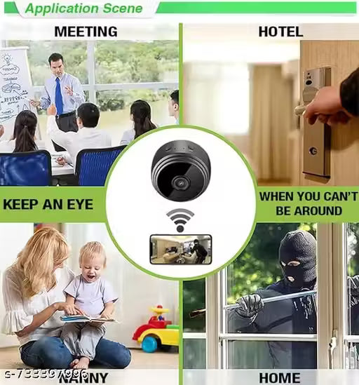 Portable Mini HD Security Camera with Motion Detection, Loop Recording & Micro SD Slot